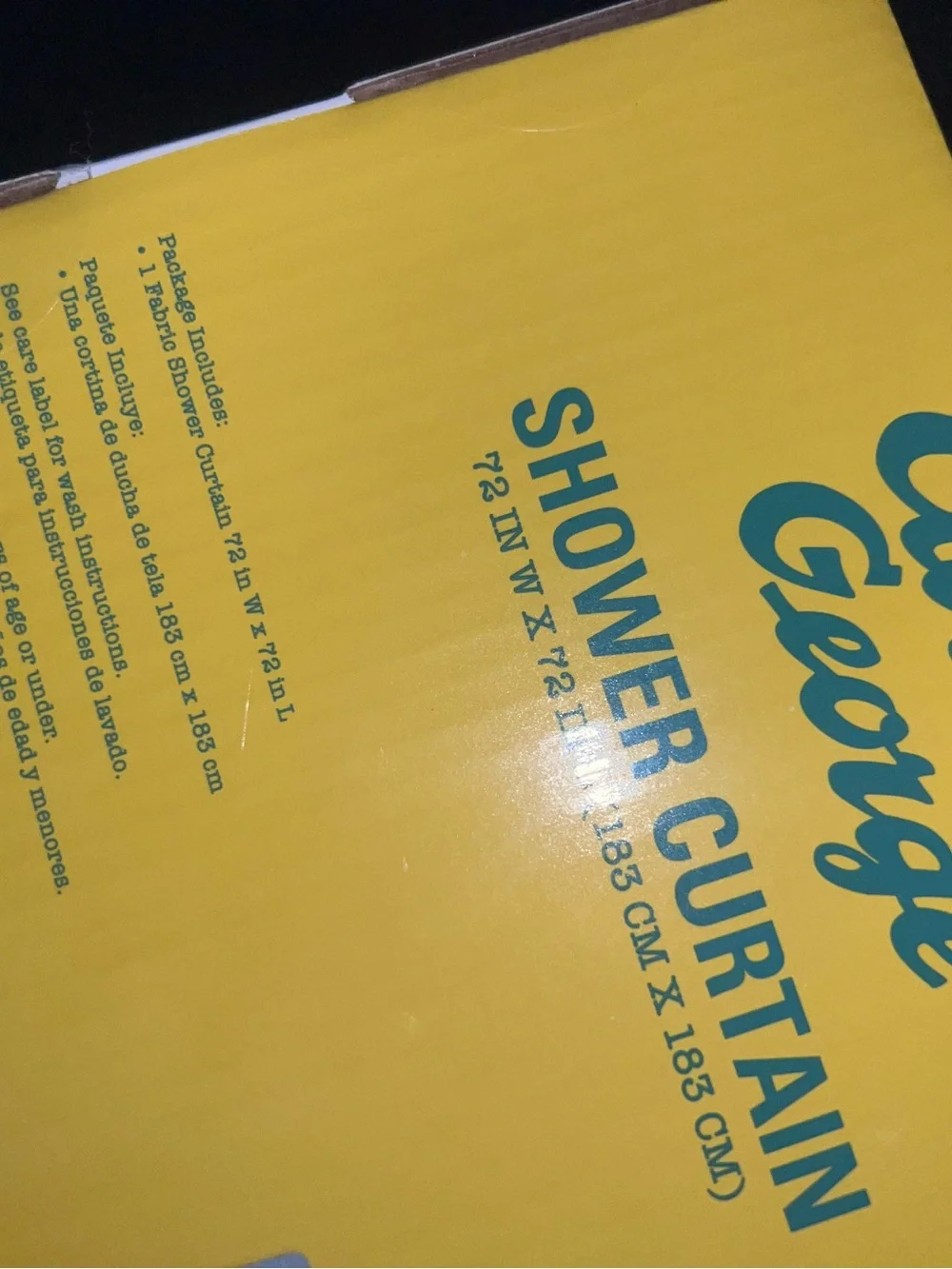 New curious George shower curtain